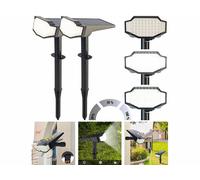 2 spots de jardin solaires à LED 650 lm - blanc lumière du jour - Luminea