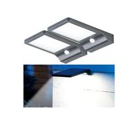 Lunartec 2 spots muraux solaires à LED avec détecteur de mouvement et veilleuse 350 lm
