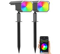 2 spots solaires connectés avec LED RVB CCT 100 lm [Luminea Home Control]