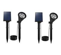 2 Spots solaires projecteurs SPIKY AWAY 200LM Noir G