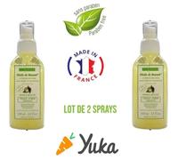 2 Sprays d'Huiles Cosmetique Huile de Coco Cheveux Visage Lèvres Corps Accélère la Pousse des Cheveux, Cils Ongles Nourrit la Peau