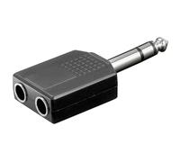 2 St.Adaptateur Audio 6,35mm Stéréo Jack Fiche > 2x6, 35 MM Stéréo Couplage