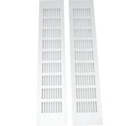 2 Stcs Air Grille d'aération en alliage d'aluminium plaque rectangulaire pour armoire à chaussures 80x400 mm