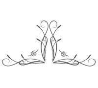 2 Sticker autocollant décor de vitre compatible pour DAF Ref: d050 (Noir)