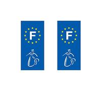 2 Sticker Plaque immatriculation Arlesienne adhésif Autocollant Auto