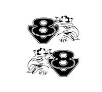 2 Stickers Autocollants Compatible pour Scania V8 Ref: sc072 (Vert)