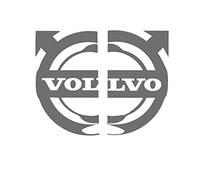 2 Stickers autocollants compatible pour Volvo Décor de vitre couleur au choix Decal Aufkleber Pegatinas (Or)