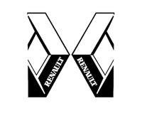 2 Stickers autocollants décor de vitre compatible pour Renault couleur au choix Decal Aufkleber Pegatinas (Blanc)