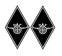 2 Stickers Autocollants Losanges DAF Camion Truck, peganitas, aufkleber, Ref: d057 (Blanc)