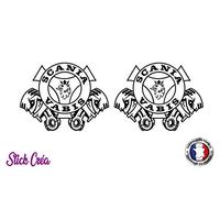 2 Stickers Autocollants Scania V8 Camion Truck, peganitas, aufkleber, Scania Ref: sc073 (Or)