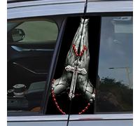 2 Stickers Montant de Porte Voiture pour BYD Seal 2022-2023 2024, Autocollants Pilier B Décoration Extérieure en Vinyle pour Fenêtre Auto,Praying Hands