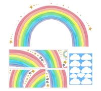 2 Stickers Muraux Arc-En-Ciel et mural Nuage, Décoration Chambre D'Enfant Maternelle, Stickers Mignons
