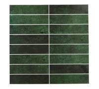 Atmosphera - 2 Stickers muraux Caro Rectangles 30x30cm Vert foncé
