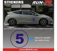 2 Stickers Numero De Course 28 Cm - Marine - Tout Vehicule