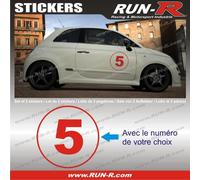 2 Stickers Numero De Course 28 Cm - Rouge - Tout Vehicule