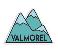 2 Stickers vinyle Valmorel France - Sticker Ski Montagne Bagage #31614 10cm Wide
