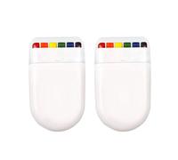 2 Sticks De Peinture Pour Le Visage Arc-en-ciel, 6 Couleurs De Peinture Corporelle Diy, Facile à Enlever, Pour Les Défilés, Les Cosplays, Les Festivals Et Le Maquillage D'halloween (White)