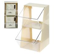 2 Stovers Tea Organizer - Boîte de rangement en sachet de thé avec une capacité - Étagère de sauvetage de l'espace pour la cuisine Buffet Bureau Café Corner Tea Station Conteneur en bois