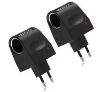 2 Stück 240V Auf 12V 1A Adapter Zigarettenanzünder Steckdose 10W, AC Auf DC Spannungswandler mit EU-Stecker, 12V Netzteil Zigarettenanzünder für Autozubehör GPS Dashcam Fahrrekorder