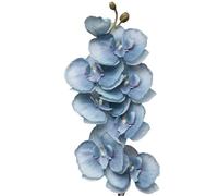 2 Stück Künstliche Gefühlsechte Orchidee,Kunstblumen Phalaenopsis-Blumen,68 cm, Künstliche Orchideenblumen Kunstpflanze,mit 8 Cracktigen Blüten,für Zuhause Büro Hochzeit Décoration,Hellblau