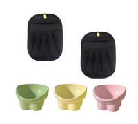 2 Stück Statische Tierhaarentfernungshandschuhe, wiederverwendbar, elektrostatisch, Tierhaarentferner, Fellpflege-Handschuhe - Gamelle surélevée pour chat avec inclinaison de 15 °