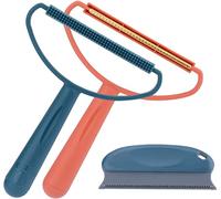 2 Stück tragbarer Fusselentferner, Fusselroller, manueller doppelseitiger Fuzz-Entferner für Kleidung, wiederverwendbarer Fusselreiniger zum Entfernen von Staub von Haustierhaaren von Teppichen, Kleid