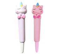 2 Stylo gel anti-stress, Thème du cheval arc-en-ciel, papeterie Détendez-vous et concentrez-vous, stylo anti-stress, super doux, encre noire, pointe de 0.5 mm de diamètre