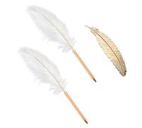 2 stylos à plume et 1 marque-page à plume, stylos de style créatif, stylo à bille rétro, papier à lettre pour étudiants, cadeaux d'étudiant