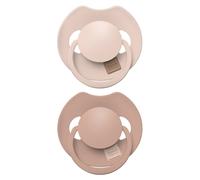 Difrax LOVI Sucette Dynamique 0 à 6 Mois - Beige & Marron - 2 Pièces - Facile à Accepter, Sans BPA, Silicones de haute qualité et durables