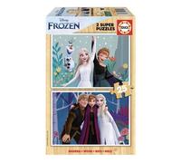 Educa Borrás – Ensemble de 2 puzzles en bois « Reine des Neiges » – 25 pièces, 26 x 18 cm, dès 4 ans