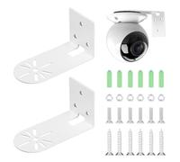 2 Support Mural en Métal pour Google Nest Cam, Batterie - 2e Génération, Eufy Security Indoor Cam E220, Wyze Cam Pan 2, WYZE Cam Pan v3, Google Indoor Nest Security Cam, Adhésif/Perçage