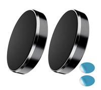 2 Support Telephone Voiture Aimant, Téléphone Voiture a Coller Magnetique | Universel Rond Support de Téléphone Autocollant, pour iPhone, Samsung Huawei Xiaomi, Noir