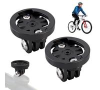 2 Support Universel Vélo pour Garmin Edge, Adaptateur Combo Fixation Guidon Femâle Compatible Con Caméra GoPro, Edge Explore 2, Varia, Vélo Base 22-24 mm Compteur GPS, Aluminium Renforcé
