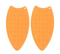 2 supports de fer à repasser en silicone, durables, résistants aux chocs et à la chaleur, tapis pour planches à repasser, fers à repasser, orange