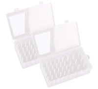 2 supports de fil vides et visibles pour bobines de coton, boîte à couture en plastique étanche pour bobines broderie, support bobine transparent, peut contenir 42 fil à coudre