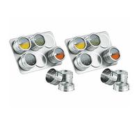 Rosenstein & Söhne : 2 supports à épices magnétiques avec 12 pots G