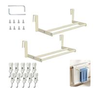 2 Supports pour Radiateur 10 Crochets Porte Torchon Accessoire Radiateur | Set de Supports pour Radiateur Porte Torchon Cuisine Accessoire Radiateur pour Cuisine Salle de Bain Hôtel et Salle de Douche