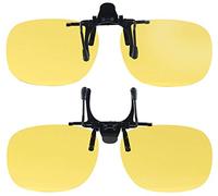 2 surlunettes à clip pour conduite nocturne - Rondes [Pearl]