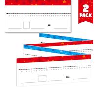 2 Tableaux de Droite Numérique Effaçables à Sec 0-120, Tableau Double Face Inscriptible et Effaçable - 0-120 sur une Face & Ligne Vierge sur l'Autre Face, Tableau Blanc Mathématique pour Enfants