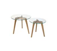 Homestyle4u - Tables basses rondes (lot de 2)
