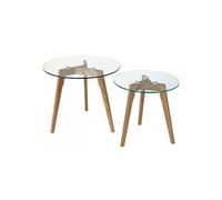 Homestyle4u - Tables basses rondes (lot de 2)