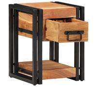 2 Tables De Chevet Vidaxl 30x30x40 Cm En Bois D'acacia Massif