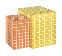 Lot de 2 Tables d'Appoint "Betsy" 45cm Jaune & Orange