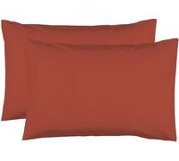 2 Taies d'oreiller 50 x 70 cm - Tomette - 100% Coton 57 Fils