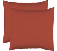 2 Taies d'oreiller 63 x 63 cm - Tomette - 100% Coton 57 Fils