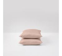 2 Taies D'Oreiller - En Satin De Coton - Argile