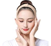 2 Tailles Réducteur de Menton à Double Menton, Menton raffermissant Feuille de Lifting, Menton lipo vêtement de Compression Bande faciale en V Ligne pour Tenir Le Visage Pendant la Nuit(L)