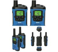 2 talkies-walkies portée jusqu'à 7 kilomètres Bleu - Noir 8 canaux et 38 codes CTCSS