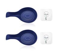 2 Tapis De Cuillère, 2 Crochets Autocollants, Tapis De Cuillère Antidérapants, Support Pour Ustensiles De Cuisine, Support Pour Pinces, Support Pour Spatule, Support Pour Ustensiles De Cuisine.