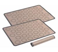 2 tapis de cuisson antiadhésifs en silicone pour macarons Rosenstein & Söhne